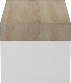Τραπέζι σαλονιού Consa pakoworld sonoma - λευκό 120x60x52.8εκ