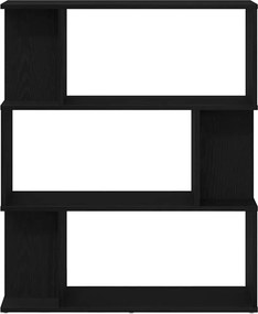 vidaXL Βιβλιοθήκη Μαύρη Δρυς 80x24x96 εκ. από Τεχνητό Ξύλο