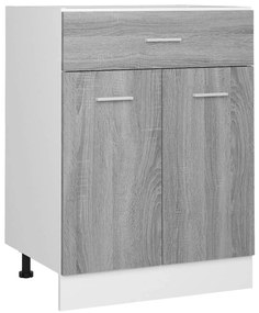 vidaXL Ντουλάπι με Συρτάρια "Lyon" Γκρι Sonoma 60x46x81,5 εκ. από Τεχνητό Ξύλο