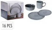 SIAKI ΠΙΆΤΑ - ΣΕΤ ΔΕΊΠΝΟΥ/ΚΑΦΈ DINNER SET SIAKI 16PCS STONEWARE Q91000050 30/32/30 NEOPORTAL-8719987475955