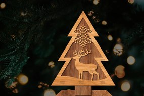 Σετ των 2 Intra απο ξύλο plywood 3mm-4mm πάχος - Στάση κοπής χριστουγεννιάτικου δέντρου με λέιζερ Δίασταση 20x20 cm INTRAFABR-107422200