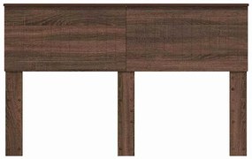 vidaXL Κεφαλάρι με κεφαλάρι Καφέ δρυς 140 cm Επεξεργασμένο ξύλο