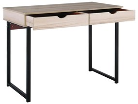 Η/Υ (2-συρτ) ΓΡΑΦΕΙΟ 100x48x75cm Μεταλ.Μαύρο/Maple
