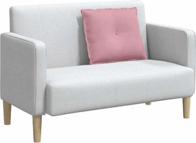 vidaXL Μαξιλάρι Πλάτης Ροζ 60 x 50 cm Υφασμάτινο Κορντουρά