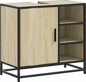 vidaXL Ντουλάπι Νιπτήρα Μπάνιου Sonoma Δρυς 65 x 33 x 60 εκ. από Τεχνητό Ξύλο