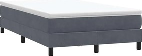 vidaXL Box Spring Κρεβάτι χωρίς στρώμα Σκούρο γκρι Βελούδινο