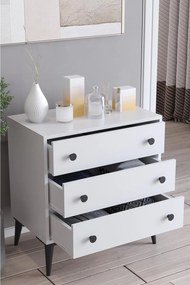 Συρταριέρα ArteLibre AMARI Λευκό Μοριοσανίδα 72x43x79cm