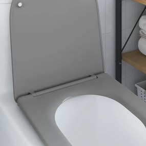 vidaXL Κάθισμα τουαλέτας γρήγορης απελευθέρωσης Γκρι