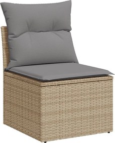 vidaXL Σαλόνι Κήπου Σετ 7 τεμ. Μπεζ Συνθετικό Ρατάν με Μαξιλάρια