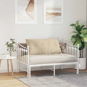 vidaXL Μαξιλάρι Πλάτης Κρεμ 100 x 50 cm Ύφασμα Μικροΐνας