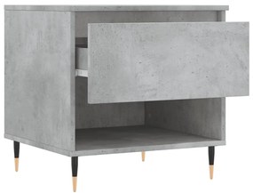 vidaXL Τραπεζάκια Σαλονιού 2 τεμ Γκρι Σκυροδ. 50x46x50 εκ. Επεξ. Ξύλο