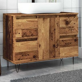 VidaXL Ντουλάπι Μπάνιου Παλαιό Ξύλο 80x33x60εκ. από Επεξεργασμένο Ξύλο