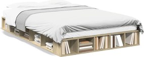 vidaXL Πλαίσιο Κρεβατιού Sonoma Δρυς 120x200 εκ. Επεξεργασμένο Ξύλο