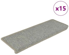 Πατάκια Σκάλας Αυτοκόλλητα 15τεμ. Όψη Σιζάλ Πρ. 65x21x4εκ.