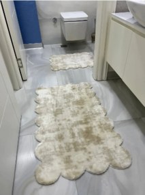 Stewehome Σετ 2 τεμαχίων πε plush χαλιών μπάνιου με αντιολισθητική βάση Πολύχρωμο 60x100x12 cm