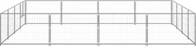 vidaXL Σπιτάκι Σκύλου Ασημί 16 μ² Ατσάλινο