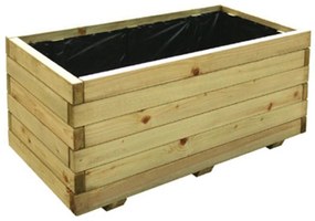 Ξύλινη ζαρντινιέρα από δοκό 40 x 40 x 90εκ