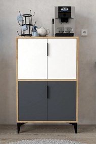 Ντουλάπι Sapphire Δρυς / Λευκό / Ανθρακί AFOS 72x36.5x12