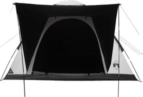 vidaXL Σκηνή Camping 4 ατόμων Λευκό Μαύρο Πολυεστέρας και Χάλυβας