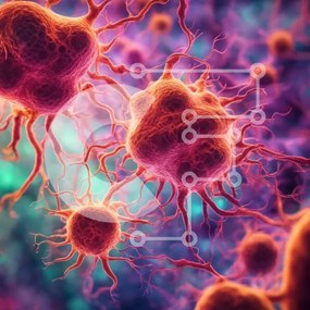 Intra Συλλεκτικό Ξύλινο Παζλ Plywood 4mm - Ερυθρά και λευκά αιμοσφαίρια στο ανθρώπινο σώμα Σε Ξύλινο Κουτί - Διαστάσεις Puzzle: 10x10 cm – 25 κομμάτια