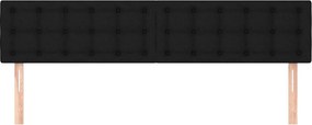 vidaXL Κεφαλάρια Μαύρα 180x5x78/88 εκ. Ύφασμα