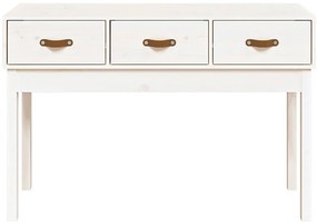 vidaXL Τραπέζι κονσόλα άσπρο 114x40x75 εκ. από Μασίφ Ξύλο Πεύκου