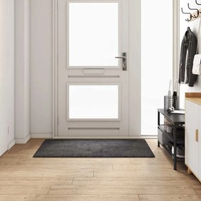 vidaXL Δερμάτινο Χαλί Γκρι 80 x 150 cm 100% Πολυπροπυλένιο Τούφτα