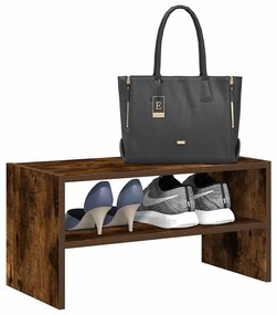 Ράφι παπουτσιών στοιβαζόμενο καπνιστή δρυς 60x30x30,5 cm