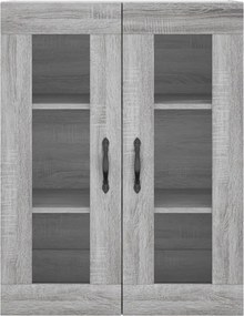 vidaXL Ντουλάπι Γκρι Sonoma 69,5 x 34 x 180 εκ. Επεξεργασμένο Ξύλο