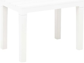 vidaXL Πάγκοι Κήπου 2 τεμ. Λευκοί Πλαστικοί