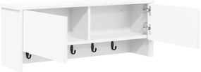 vidaXL Τοίχου Κρεμάστρα Λευκό 80 x 20 x 30 cm Επεξεργασμένο ξύλο