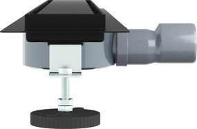 vidaXL Σιφόνι ντους 2-σε-1 με 360° σιφόνι Μαύρο 70 cm