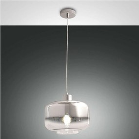 Φωτιστικό Οροφής Cathy 3520-40-299 Shaded Chrome Fabas Luce Μέταλλο,Γυαλί