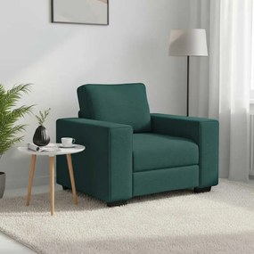 vidaXL Πολυθρόνα-Καναπέ Σκούρο Πράσινο 100x77x82 εκ. Ύφασμα