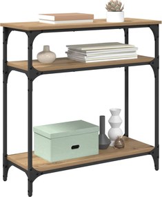 vidaXL Τραπέζι κονσόλας Artisan Oak 75 x 29 x 75 εκ Επεξεργασμένο Ξύλο