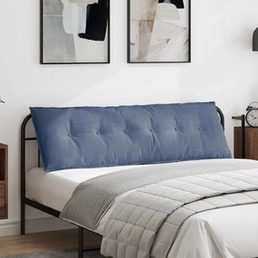 vidaXL Μαξιλάρι Πλάτης Μπλε 160 x 50 cm Υφασμάτινο Κορντουρά
