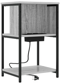 vidaXL Κομοδίνο Γκρι sonoma 38 x 31 x 61 εκ Επεξεργασμένο ξύλο