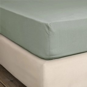 Σεντόνι King Size Με Λάστιχο (185x205+35) Nima Unicolors SS24 Χακί