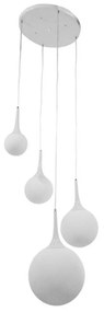Φωτιστικό Οροφής Dori 01144 White GloboStar Metal, Glass