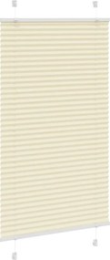 vidaXL Πλισέ περσίδα Κρέμα 75x100 cm Πλάτος υφάσματος 74,4 cm