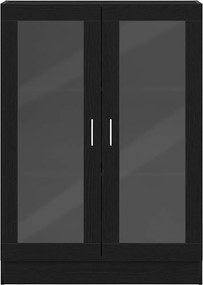vidaXL Βιβλιοθήκη Μαύρο Δρυς 82,5x30,5x115 εκ. Επεξεργασμένο Ξύλο