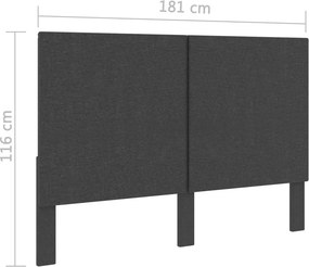 vidaXL Κεφαλάρι Σκούρο Γκρι 180 x 200 εκ. Υφασμάτινο