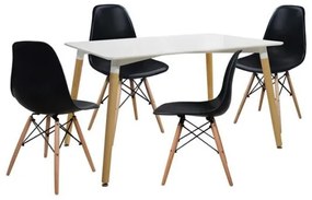 ΣΕΤ ΤΡΑΠΕΖΑΡΙΑ 5Τ ΤΡΑΠΕΖΙ MINIMAL 120x80x73 cm-TWIST ΜΑΥΡΕΣ HM10080.02