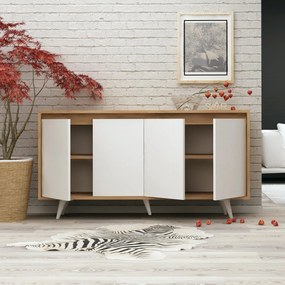 Κονσόλα Δρυς / Λευκό PILAPRE 140x40x86