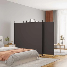 vidaXL Διαχωριστικό Δωματίου με 4 Πάνελ Καφέ 698x180 εκ. από Ύφασμα