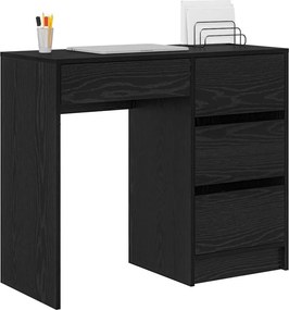 vidaXL Γραφείο Μαύρη Οξυά Επεξεργασμένο Ξύλο 90 x 37.5 x 75 εκ