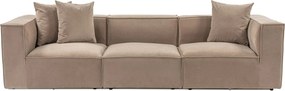 3-Seat Sofa Sora 3 - Cappuccino Cappuccino