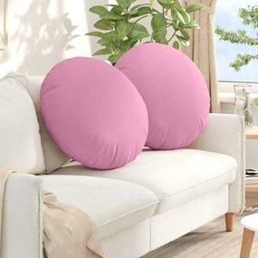 vidaXL Μαξιλάρια καθισμάτων 2 pcs Ροζ Ø60 x 21 εκ ύφασμα