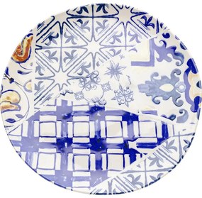 Πιάτο Fresco Μπλε - Λευκό 26x26 εκ. - Μπλε