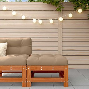 vidaXL Υποπόδιο κήπου Στερεό πεύκο Κερωμένο Καφέ